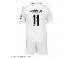 Real Madrid Rodrygo Goes #11 Prima Maglia Bambino 2024-25 Manica Corta (+ Pantaloni corti)
